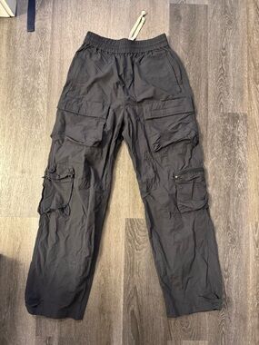 Men's Black Multi-Pocket Cargo Pants Yeezy Kanye Inspired Size Small Streetwear